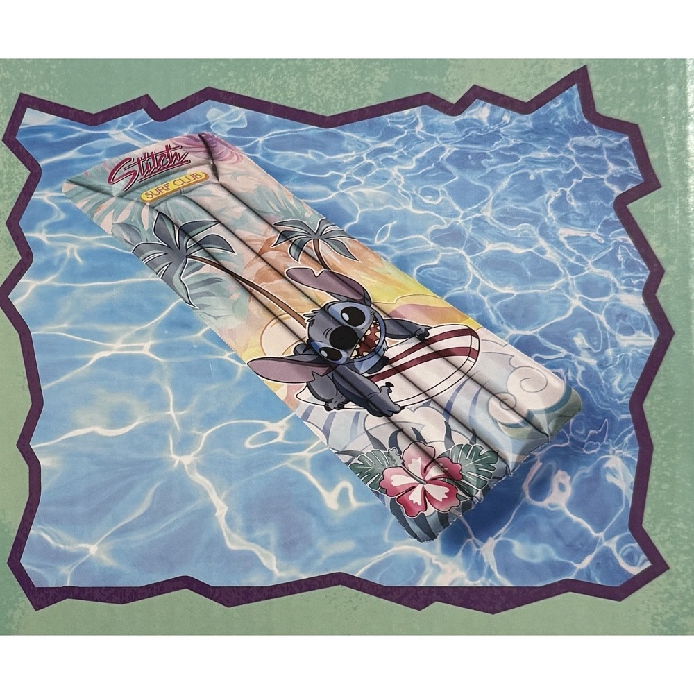 NIB SwimWays Suntanner Stitch Inflatable Pool Float Multicolor‎ 5.8ft Summer
